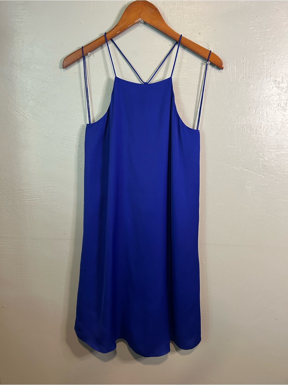 Polo by Ralph Lauren Cobalt Blue Spaghetti Strap Slip Dress